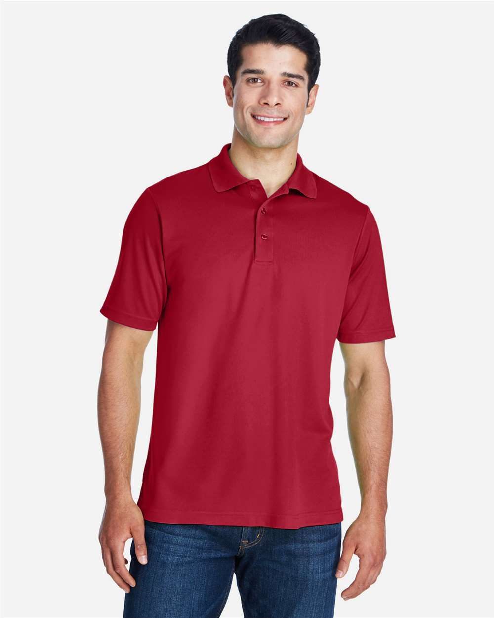 Men's Origin Performance Piqué Polo - OnModelFront - B221A7702 - Classic Red