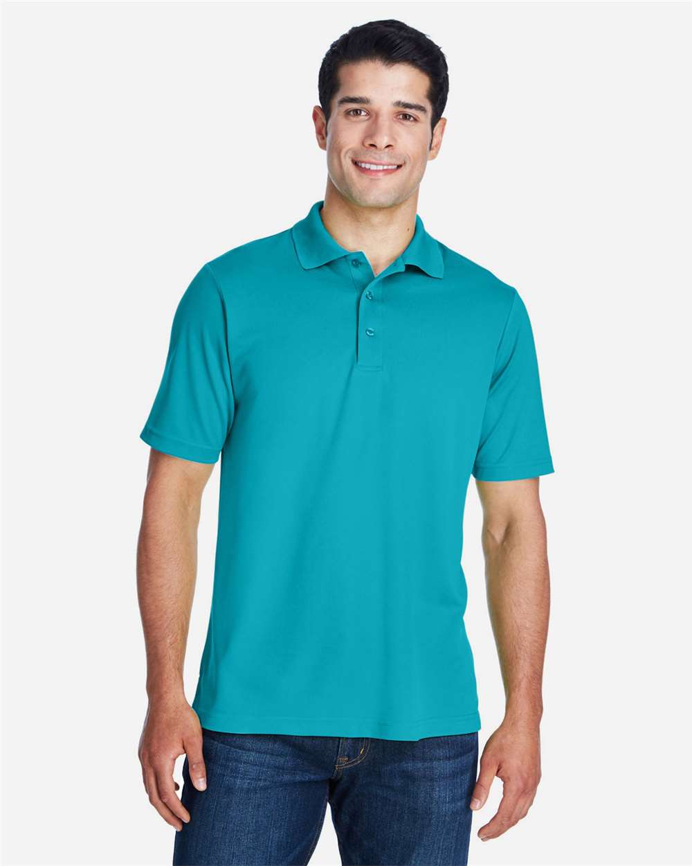 Men's Origin Performance Piqué Polo - OnModelFront - B221A7992 - Clear Teal