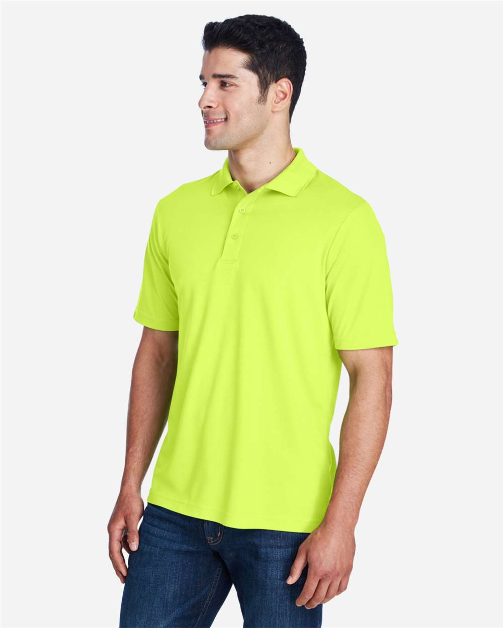 Men's Origin Performance Piqué Polo - OnModelSide - B221A7162 - Safety Yellow