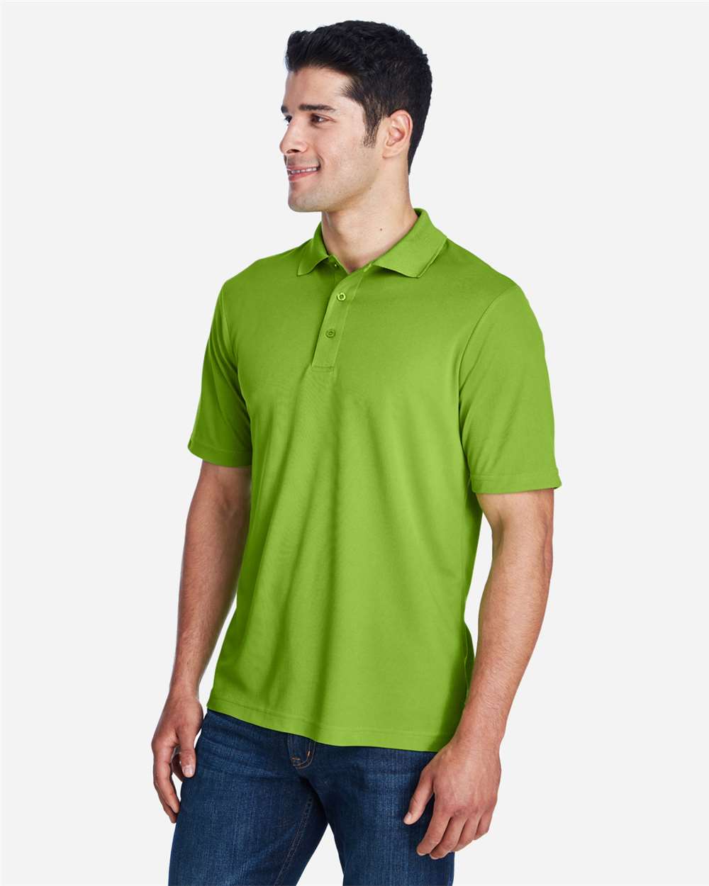 Men's Origin Performance Piqué Polo - OnModelSide - B221A7172 - Acid Green