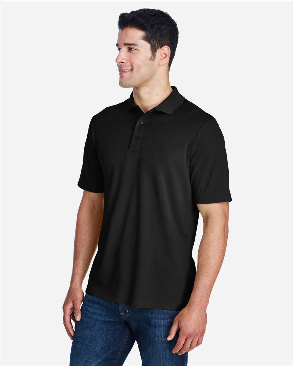 Men's Origin Performance Piqué Polo - OnModelSide - B221A7502 - Black