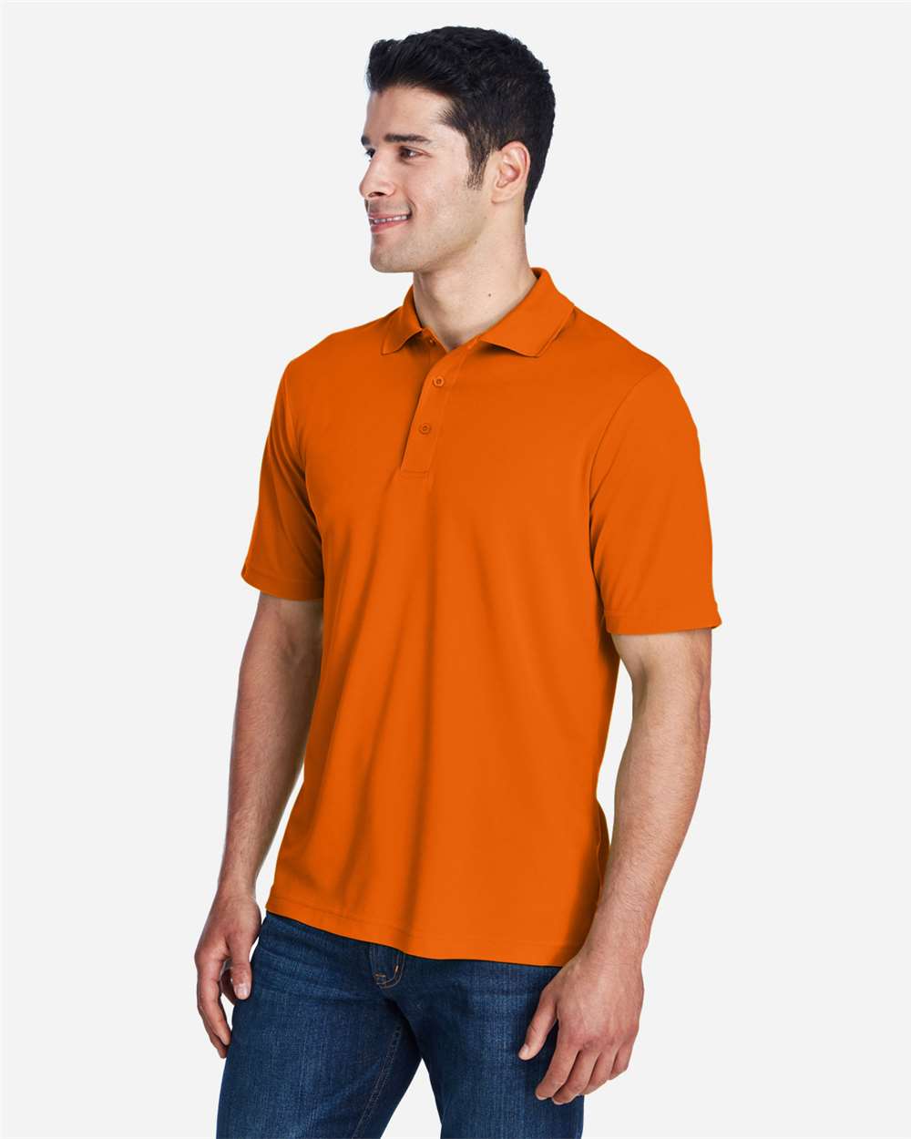 Men's Origin Performance Piqué Polo - OnModelSide - B221A7662 - Campus Orange