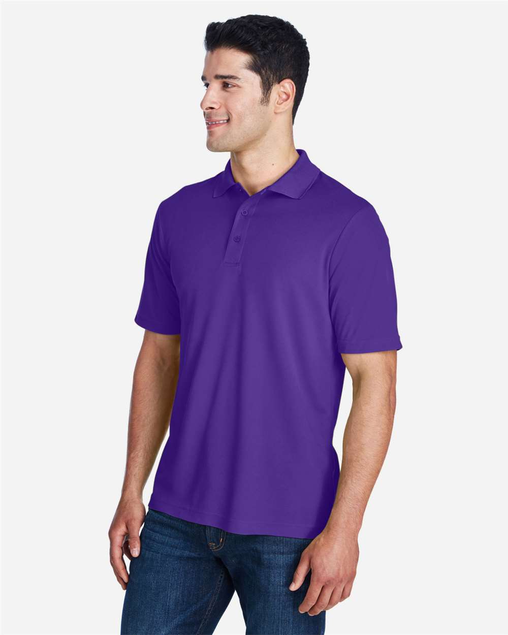 Men's Origin Performance Piqué Polo - OnModelSide - B221A7672 - Campus Purple