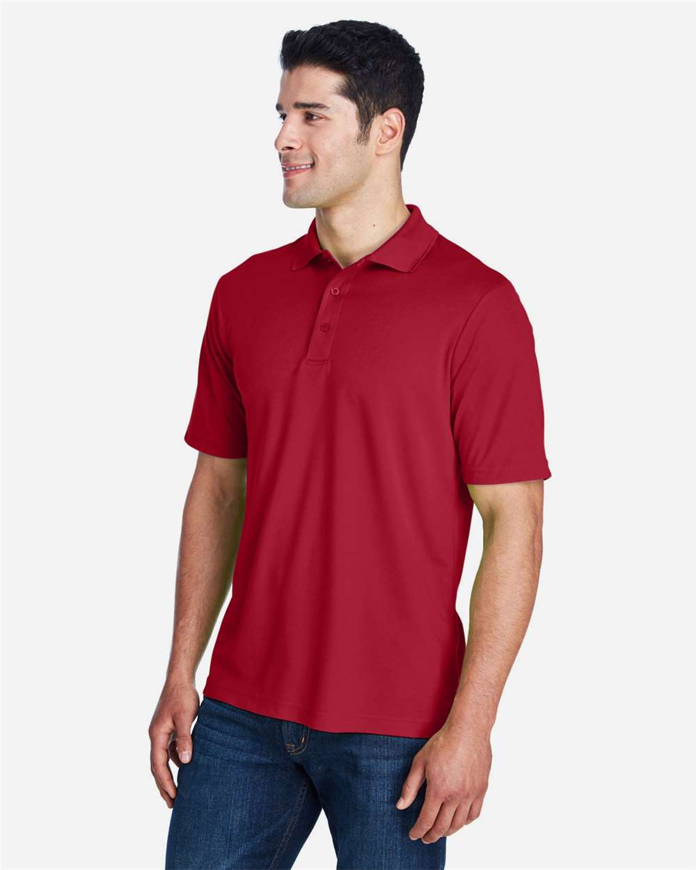 Men's Origin Performance Piqué Polo - OnModelSide - B221A7702 - Classic Red