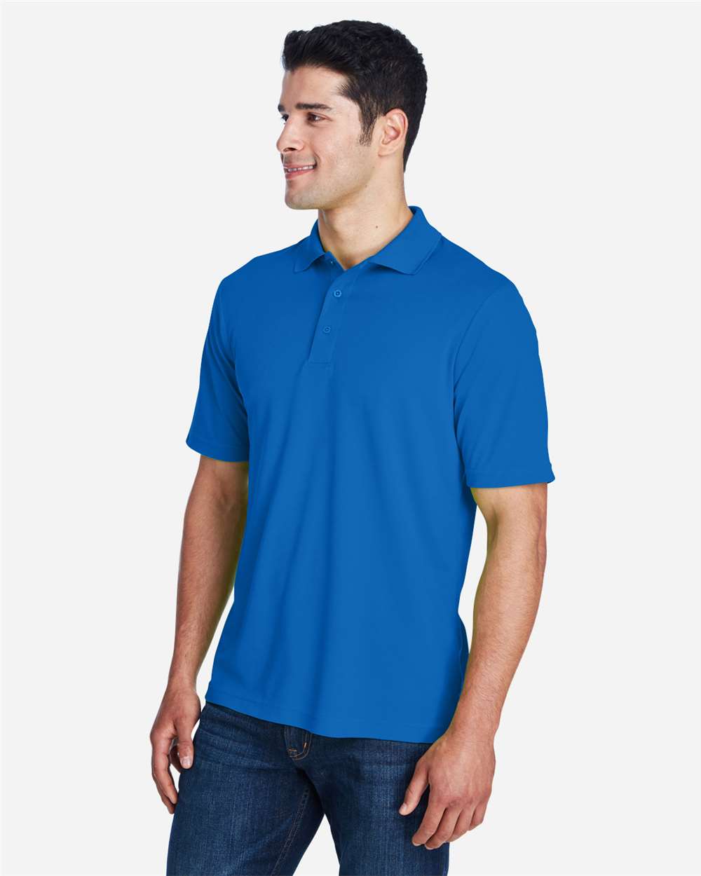 Men's Origin Performance Piqué Polo - OnModelSide - B221A7752 - True Royal
