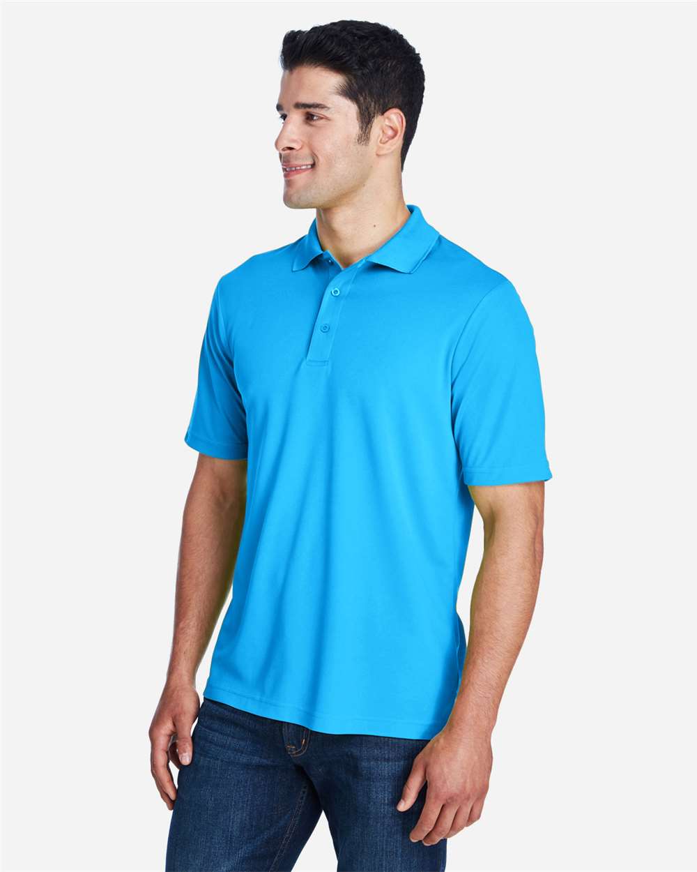 Men's Origin Performance Piqué Polo - OnModelSide - B221A7762 - Electric Blue