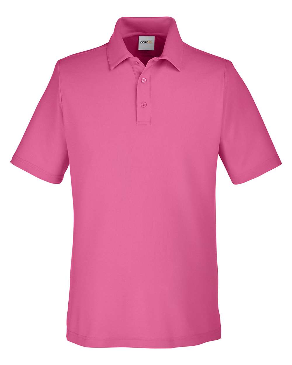 Men's Fusion ChromaSoft™ Pique Polo - Front - B275A7303 - Charity Pink