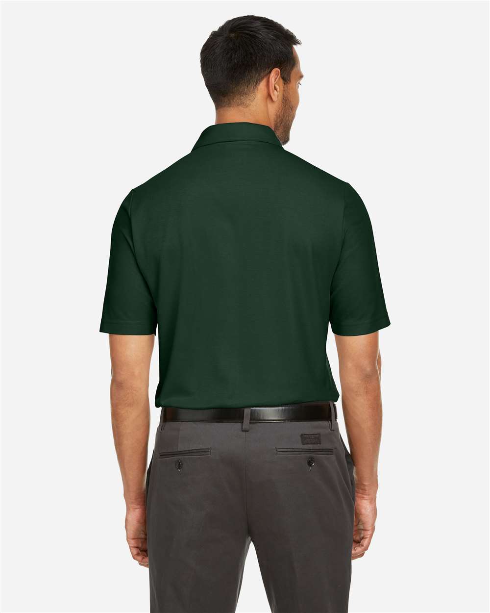 Men's Fusion ChromaSoft™ Pique Polo - OnModelBack - B275A7543 - Forest