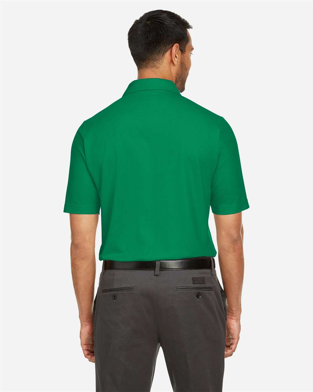 Men's Fusion ChromaSoft™ Pique Polo - OnModelBack - B275A7603 - Kelly Green