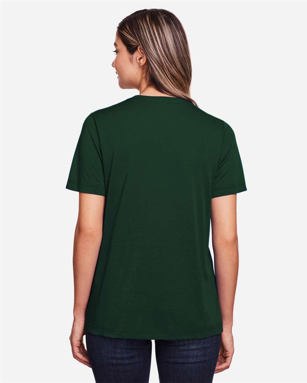 Women's Fusion ChromaSoft™ Performance T-Shirt - OnModelBack - B273A7542 - Forest