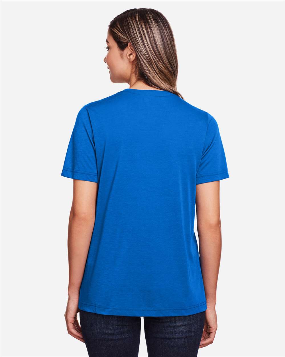 Women's Fusion ChromaSoft™ Performance T-Shirt - OnModelBack - B273A7752 - True Royal