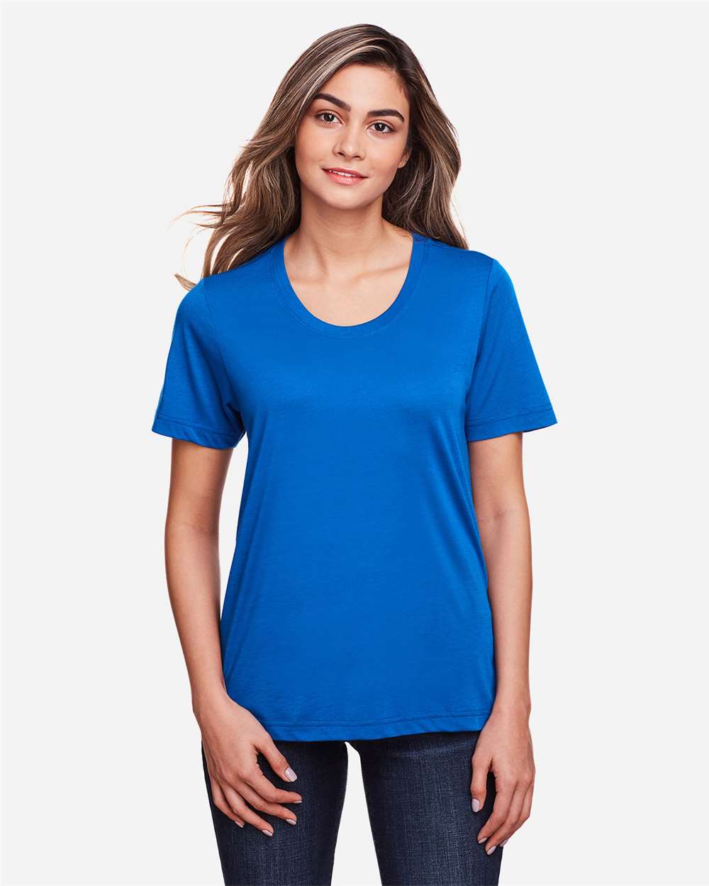 Women's Fusion ChromaSoft™ Performance T-Shirt - OnModelFront - B273A7752 - True Royal