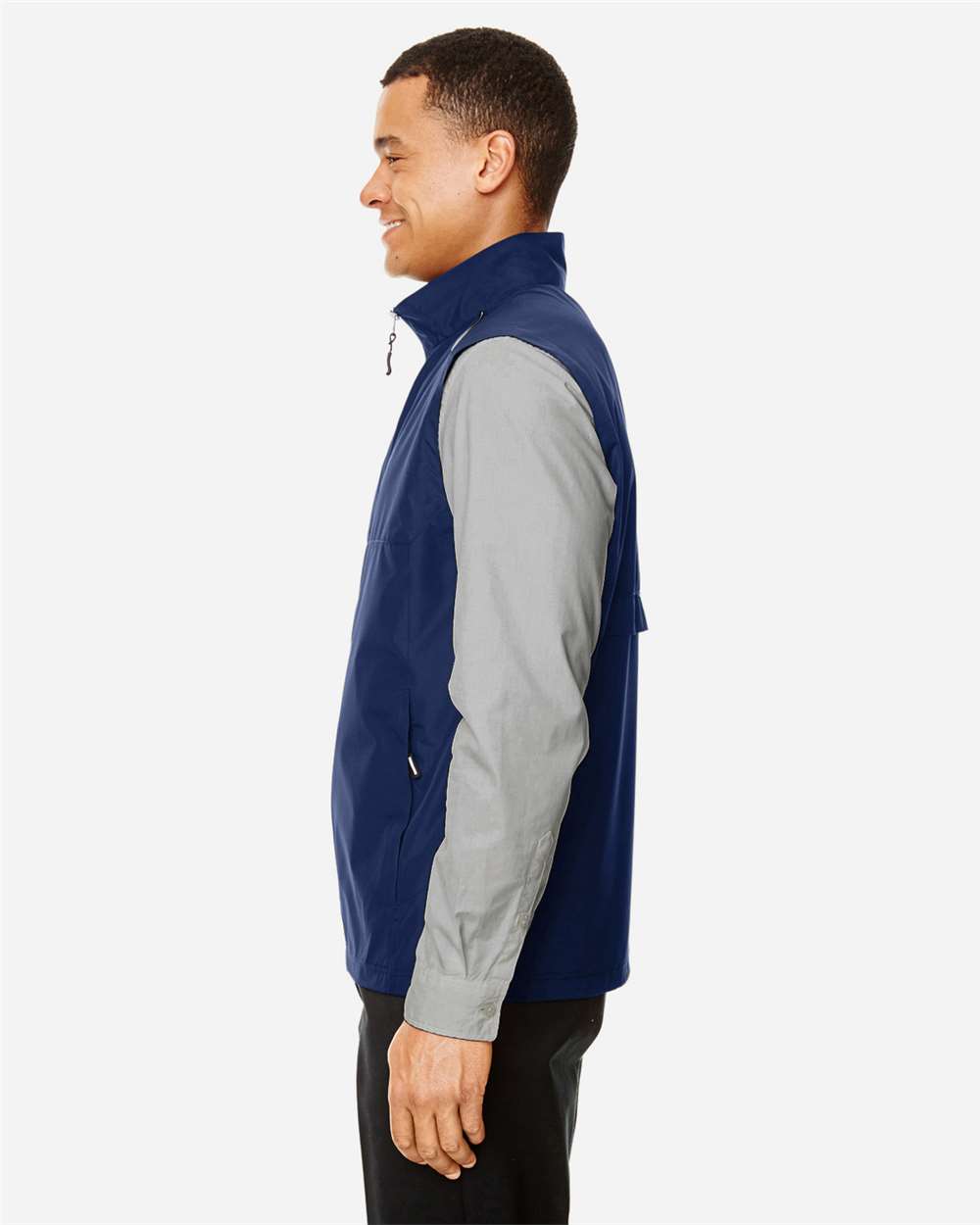 Men's Techno Lite Unlined Vest - OnModelSide - B301A7653 - Classic Navy