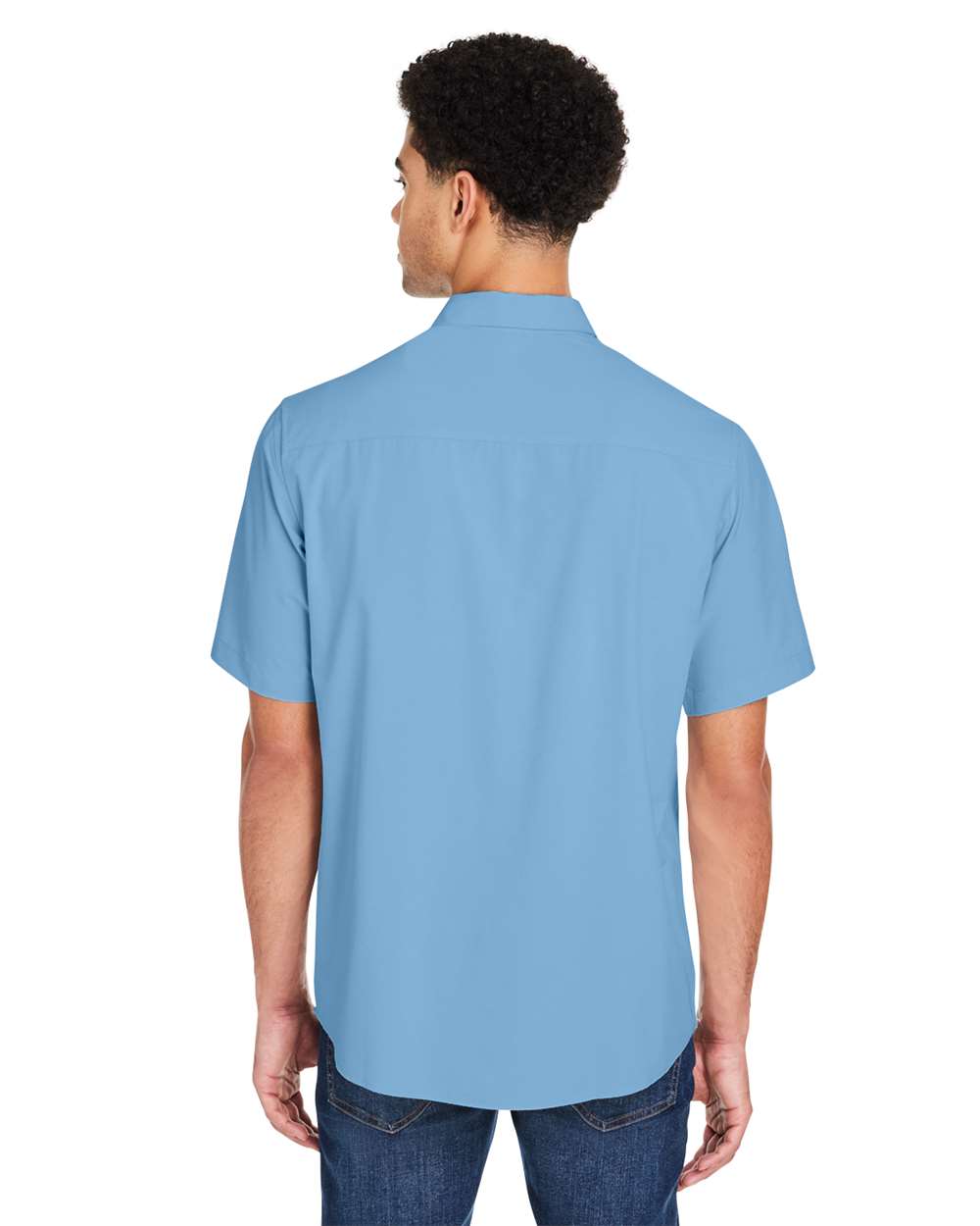 Men's Ultra UVP® Marina Shirt - OnModelBack - B290A7263 - Columbia Blue