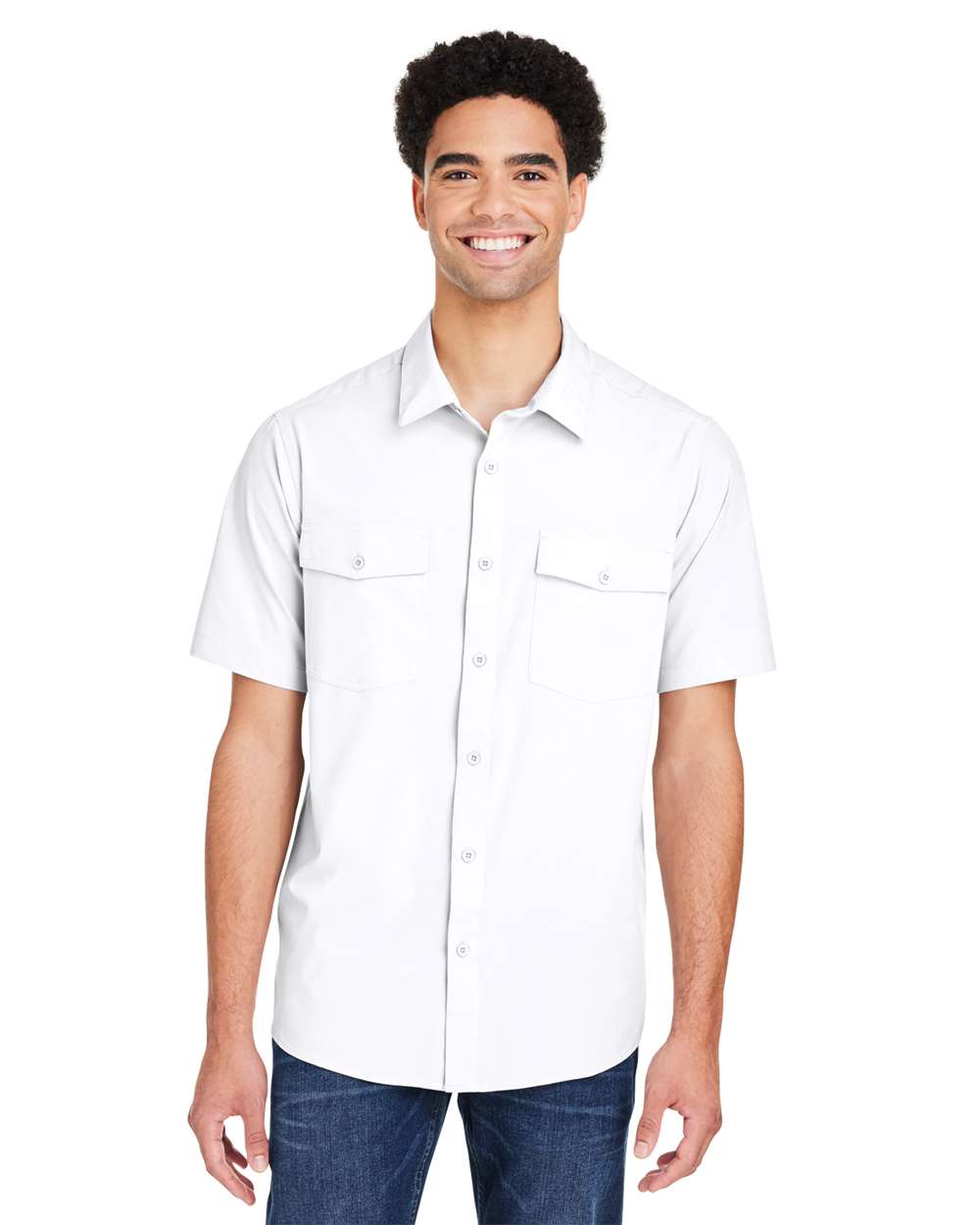 Men's Ultra UVP® Marina Shirt - OnModelFront - B290A7003 - White
