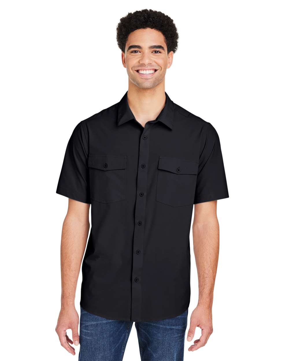 Men's Ultra UVP® Marina Shirt - OnModelFront - B290A7503 - Black