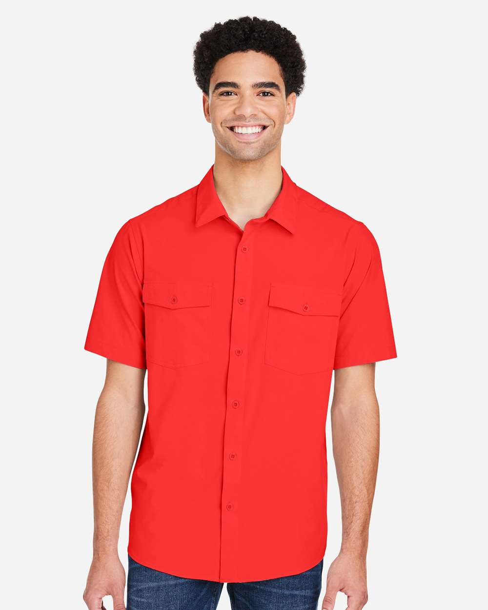 Men's Ultra UVP® Marina Shirt - OnModelFront - B290A7703 - Marina Red