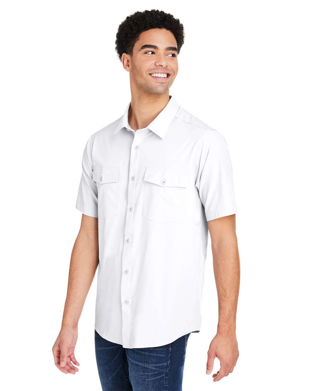 Men's Ultra UVP® Marina Shirt - OnModelSide - B290A7003 - White