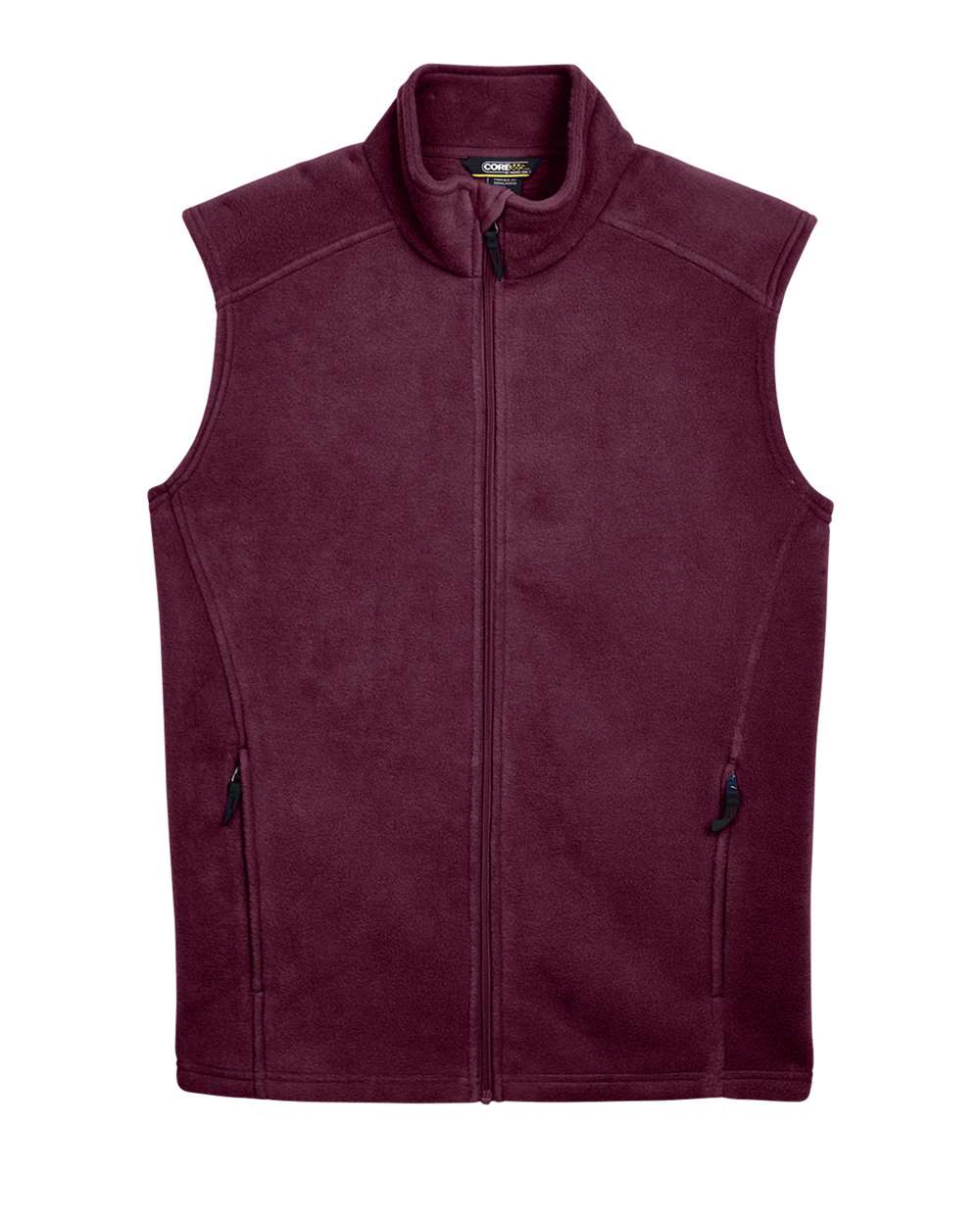 Men's Journey Fleece Vest - Front - B235A7533 - Burgundy