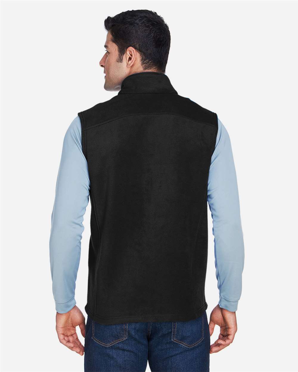 Men's Journey Fleece Vest - OnModelBack - B235A7503 - Black