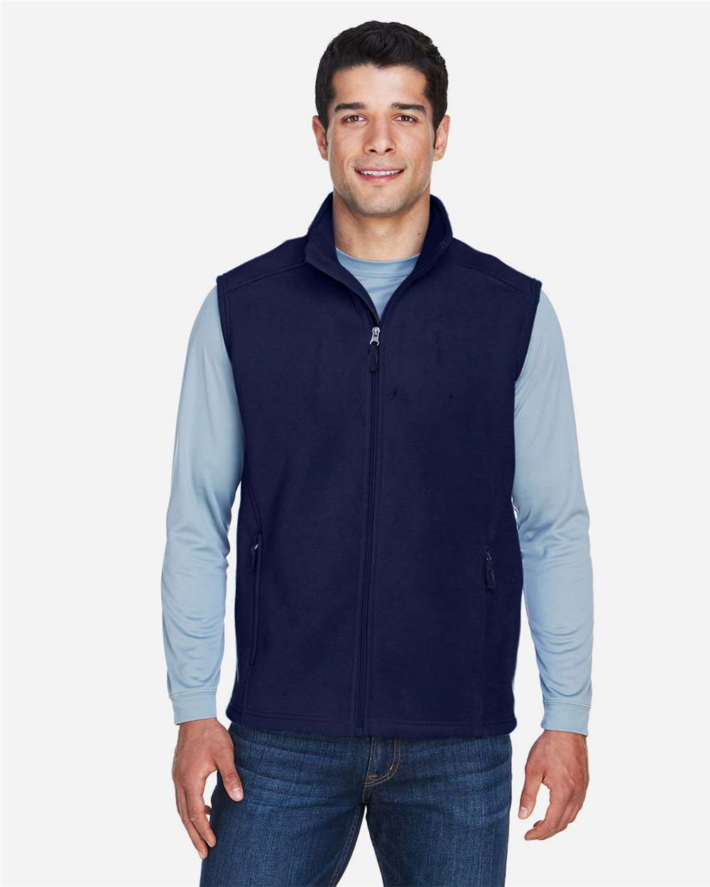 Men's Journey Fleece Vest - OnModelFront - B235A7653 - Classic Navy
