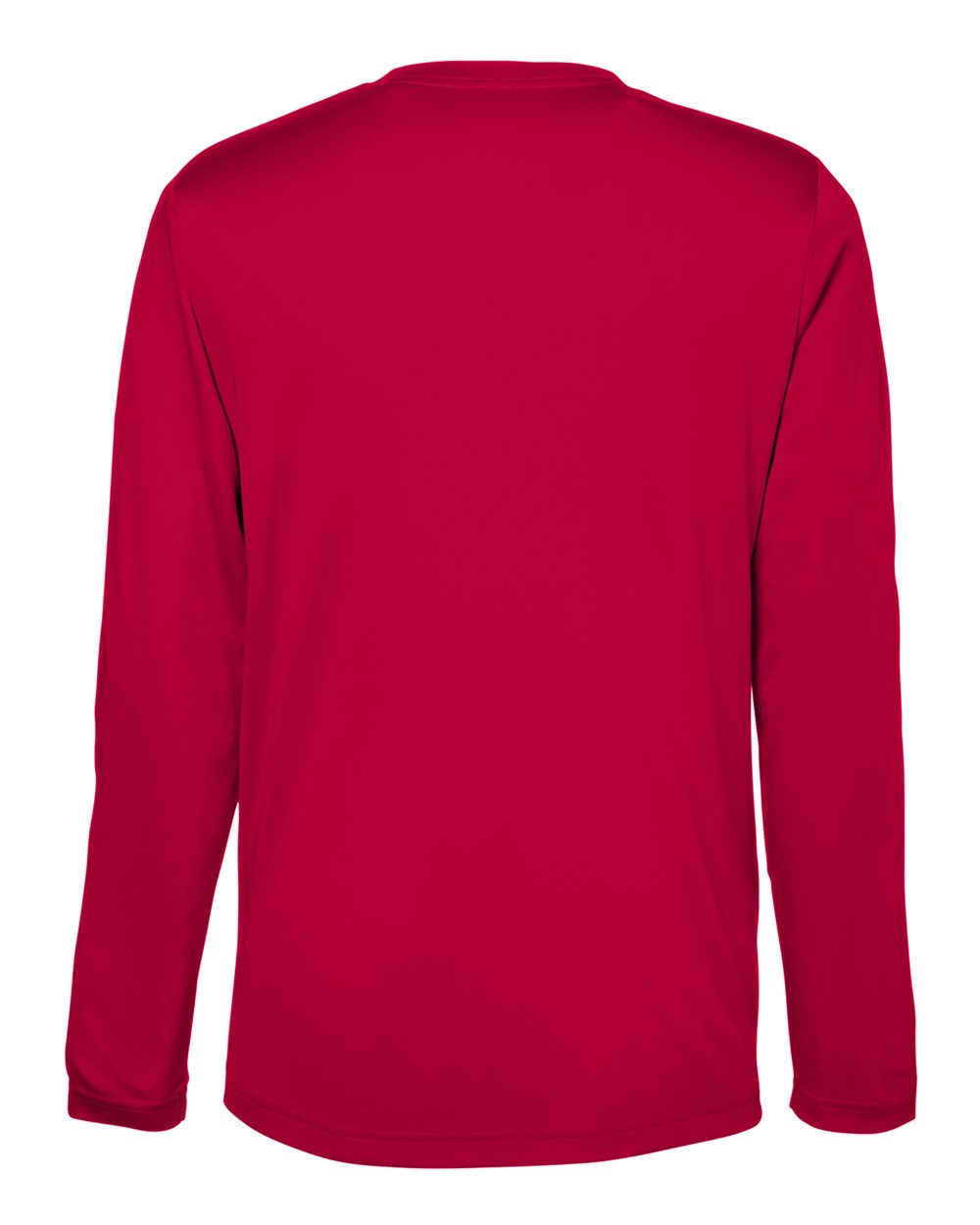 Unisex Capital Long Sleeve Performance T-Shirt - Back - B267A7702 - Classic Red