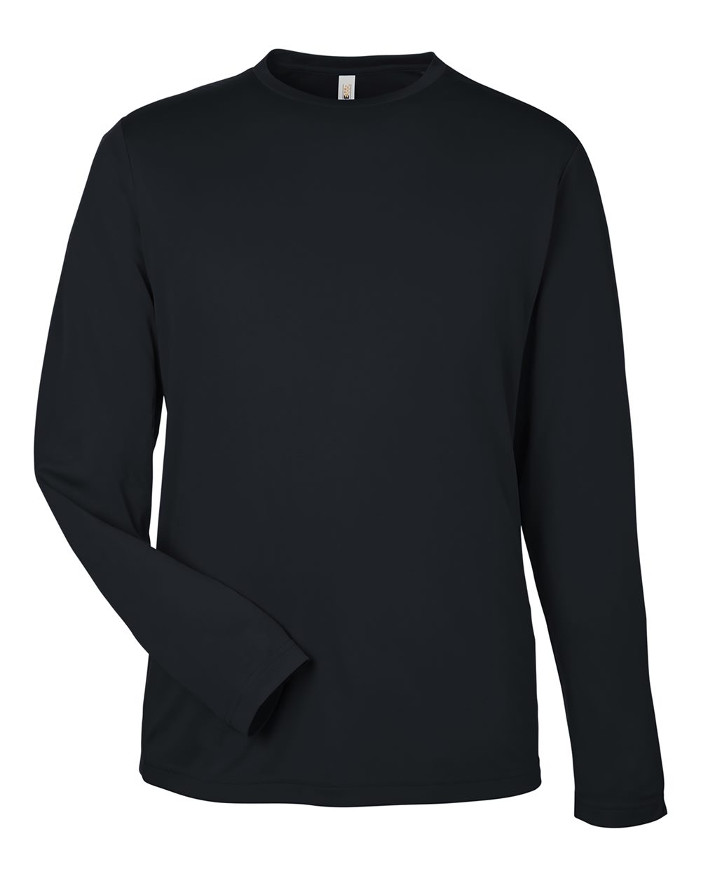 Unisex Capital Long Sleeve Performance T-Shirt - Front - B267A7502 - Black