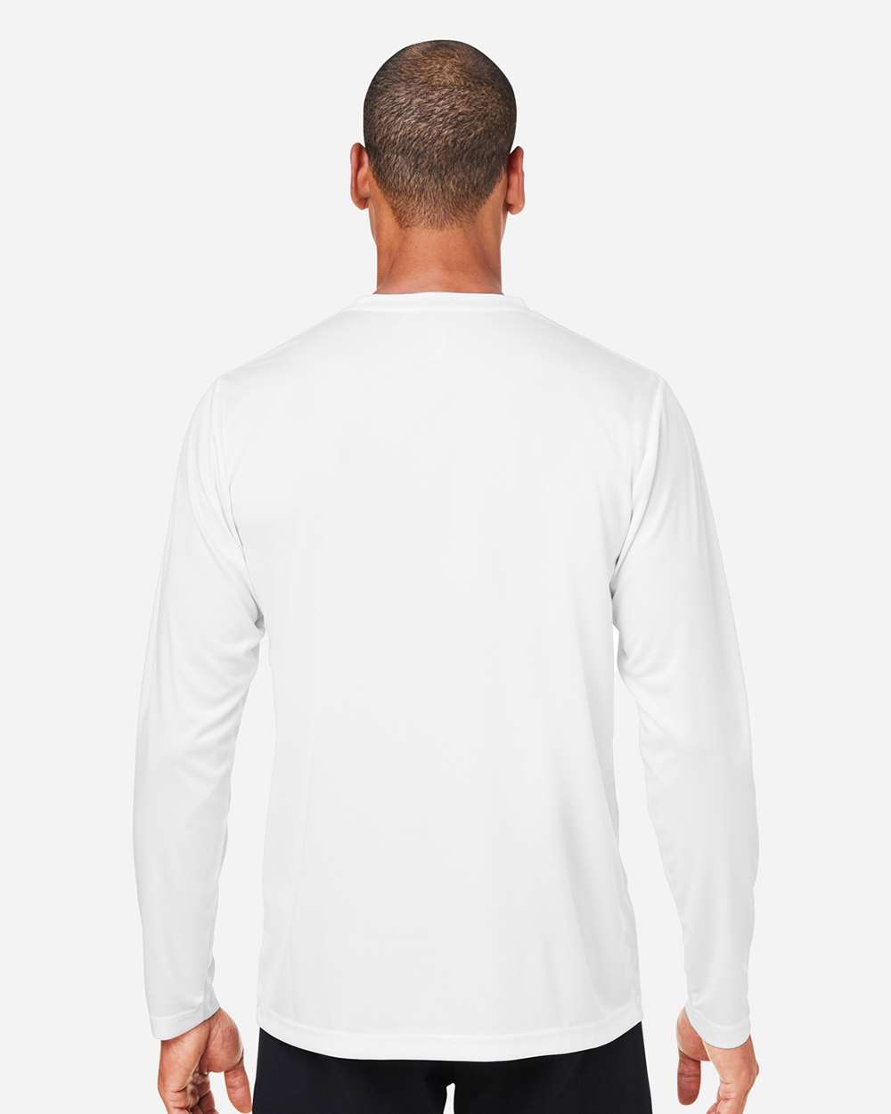 Unisex Capital Long Sleeve Performance T-Shirt - OnModelBack - B267A7002 - White