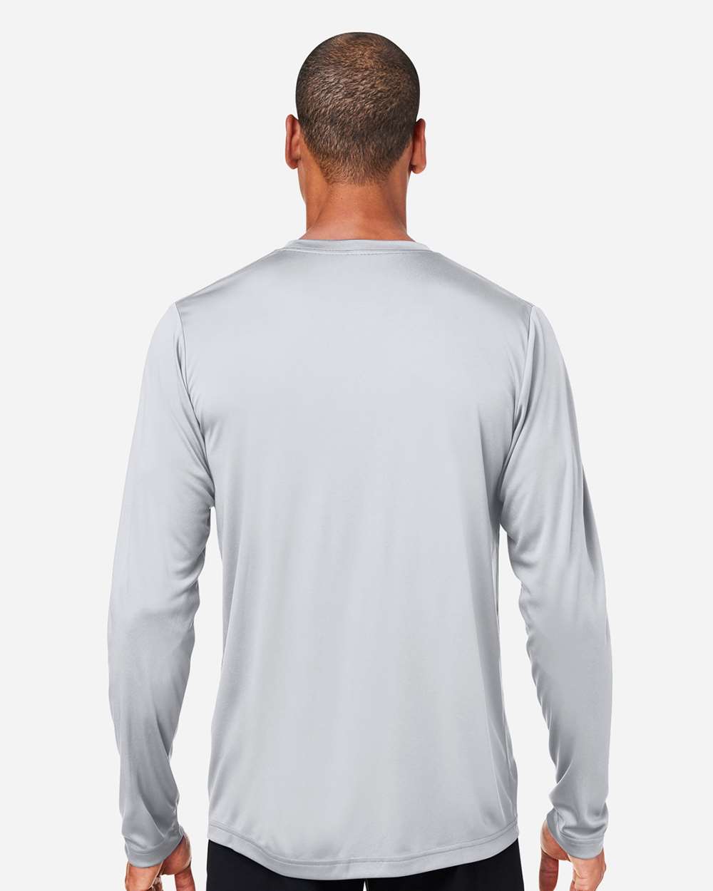 Unisex Capital Long Sleeve Performance T-Shirt - OnModelBack - B267A7352 - Platinum