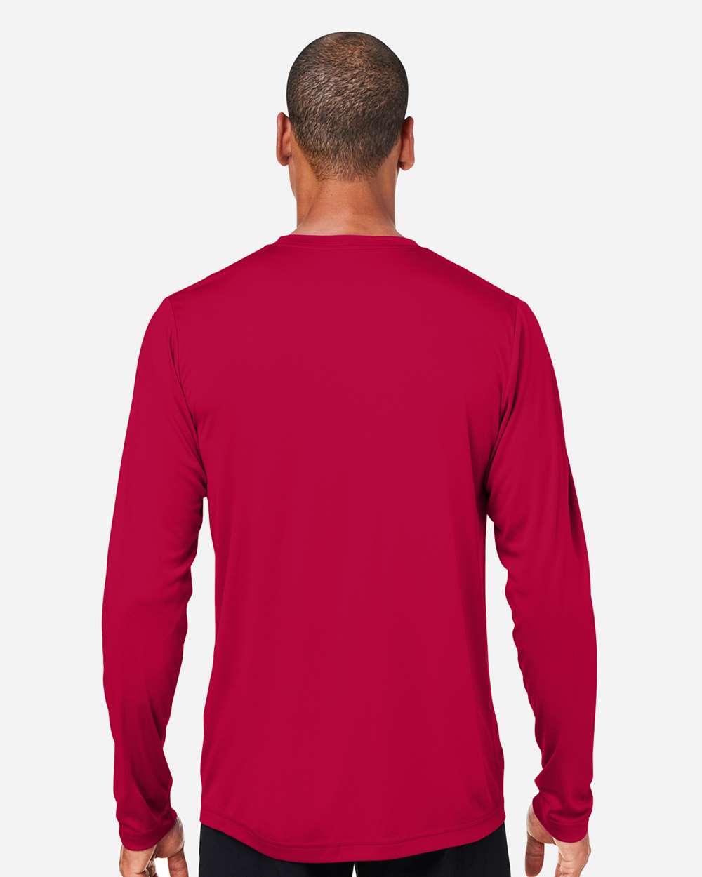 Unisex Capital Long Sleeve Performance T-Shirt - OnModelBack - B267A7702 - Classic Red