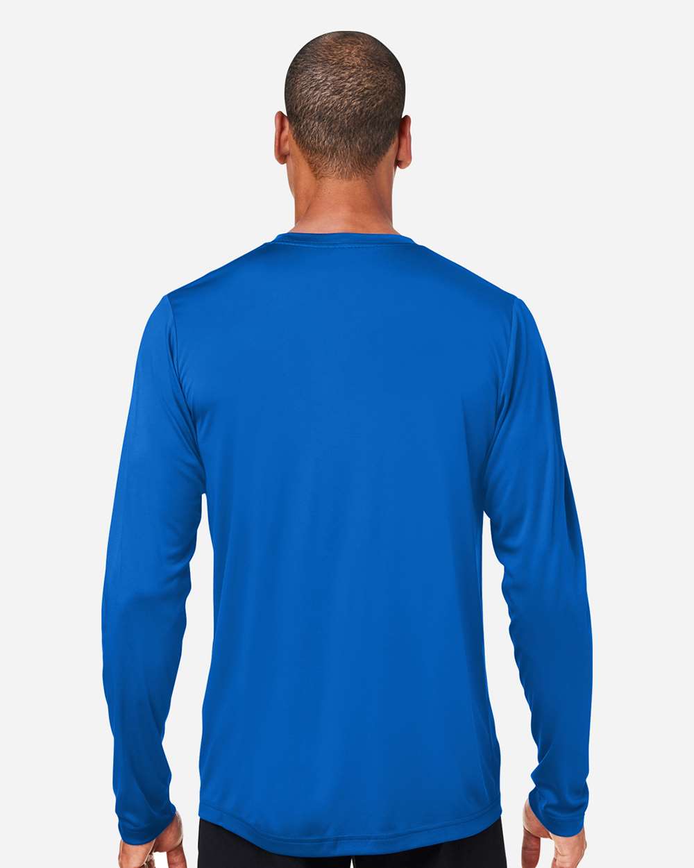 Unisex Capital Long Sleeve Performance T-Shirt - OnModelBack - B267A7752 - True Royal
