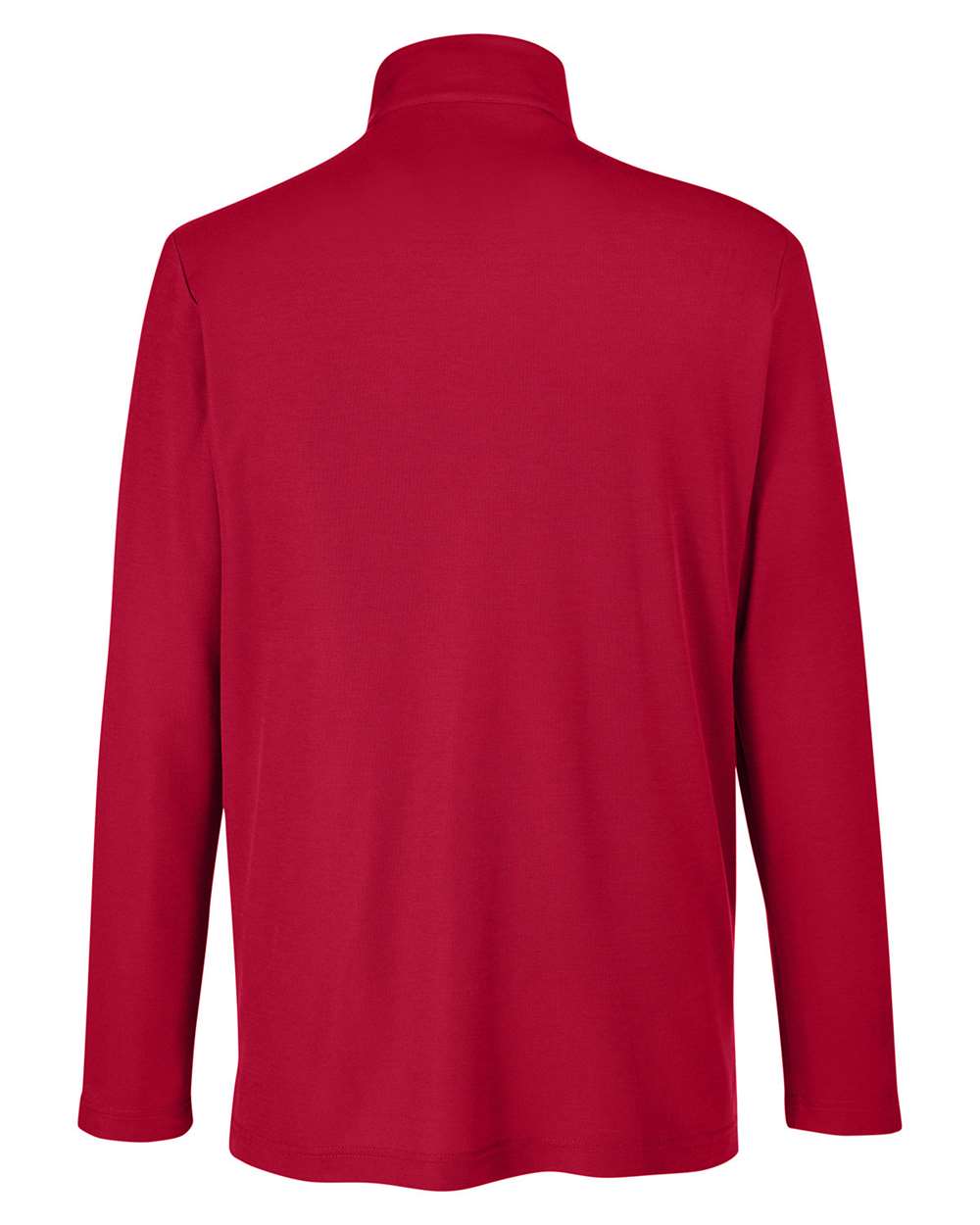 Men's Fusion ChromaSoft™ Pique Quarter-Zip Pullover - Back - B286A7703 - Classic Red