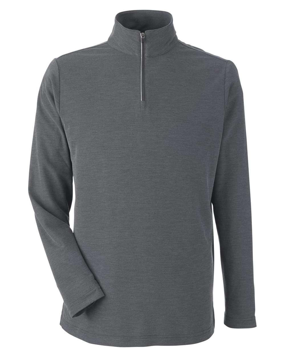 Men's Fusion ChromaSoft™ Pique Quarter-Zip Pullover - Front - B286A7103 - Carbon Heather