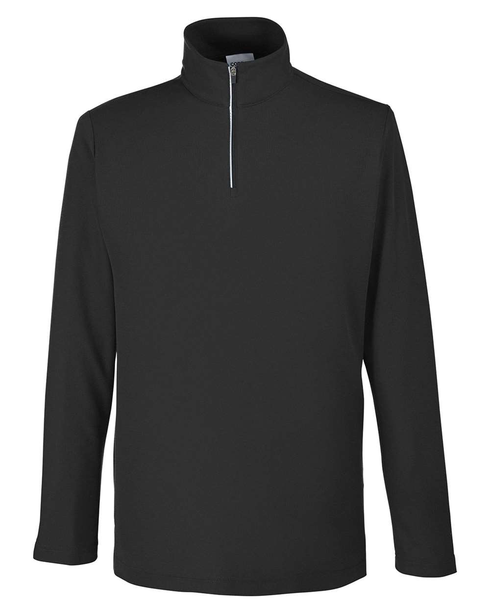 Men's Fusion ChromaSoft™ Pique Quarter-Zip Pullover - Front - B286A7503 - Black