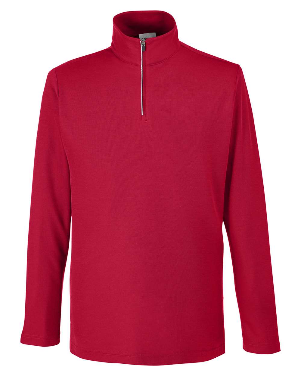 Men's Fusion ChromaSoft™ Pique Quarter-Zip Pullover - Front - B286A7703 - Classic Red