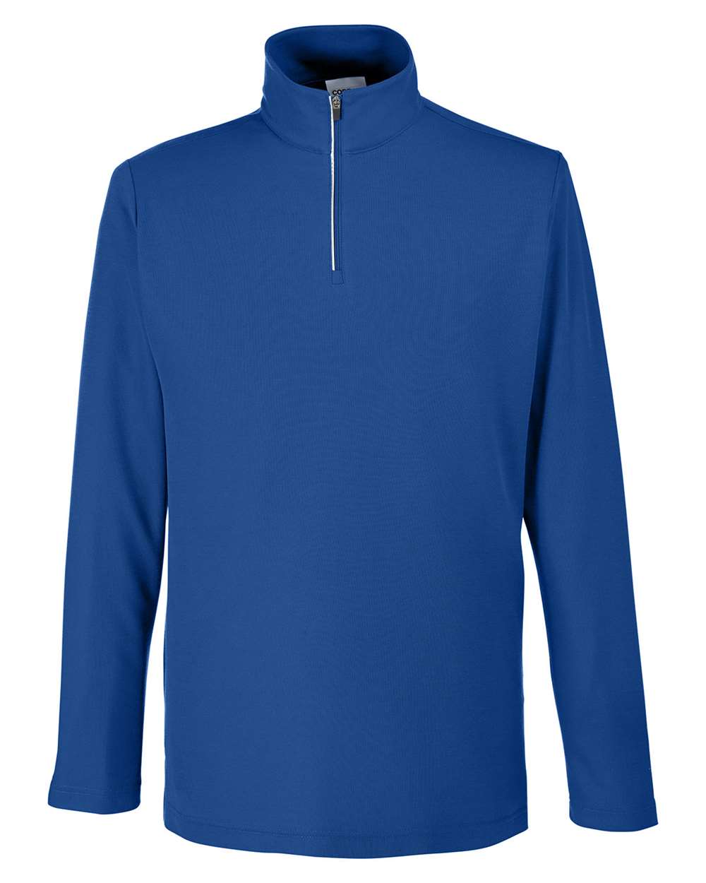 Men's Fusion ChromaSoft™ Pique Quarter-Zip Pullover - Front - B286A7753 - True Royal