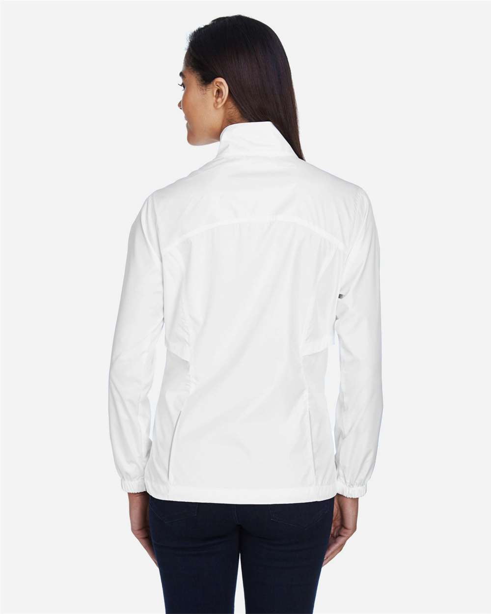 Women's Techno Lite Motivate Unlined Lightweight Jacket - OnModelBack - B209A7002 - White