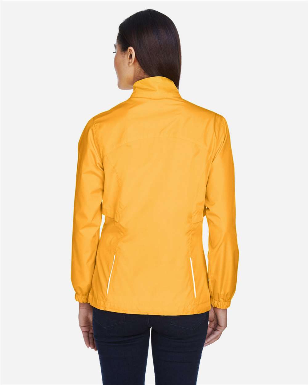 Women's Techno Lite Motivate Unlined Lightweight Jacket - OnModelBack - B209A7122 - Campus Gold