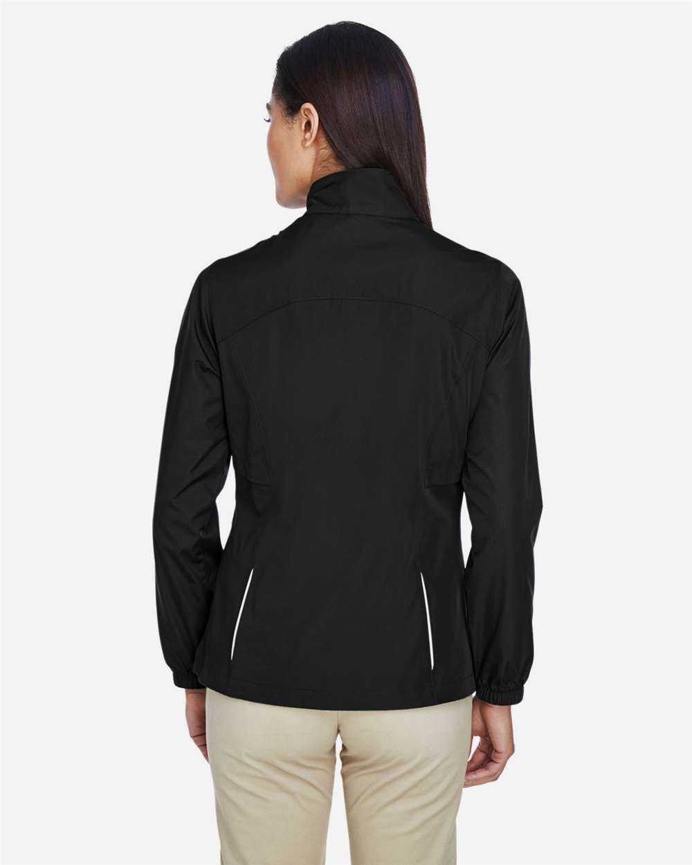 Women's Techno Lite Motivate Unlined Lightweight Jacket - OnModelBack - B209A7502 - Black