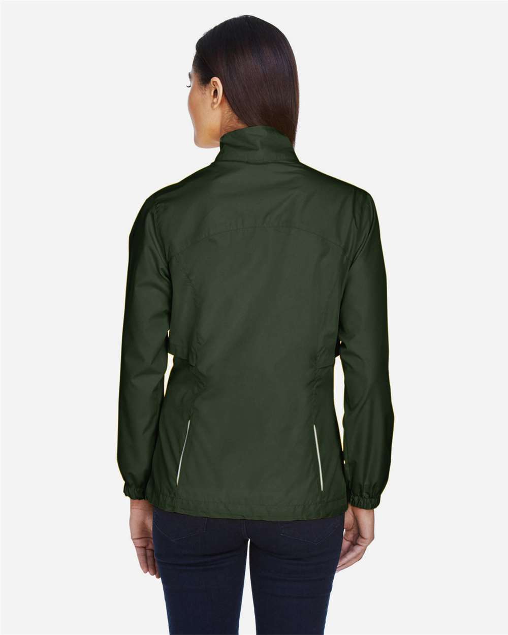 Women's Techno Lite Motivate Unlined Lightweight Jacket - OnModelBack - B209A7542 - Forest