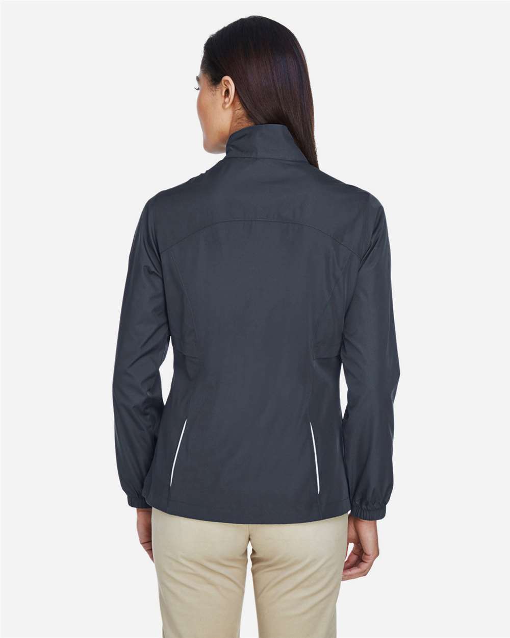 Women's Techno Lite Motivate Unlined Lightweight Jacket - OnModelBack - B209A7582 - Carbon