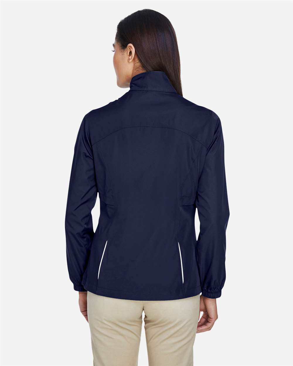 Women's Techno Lite Motivate Unlined Lightweight Jacket - OnModelBack - B209A7652 - Classic Navy