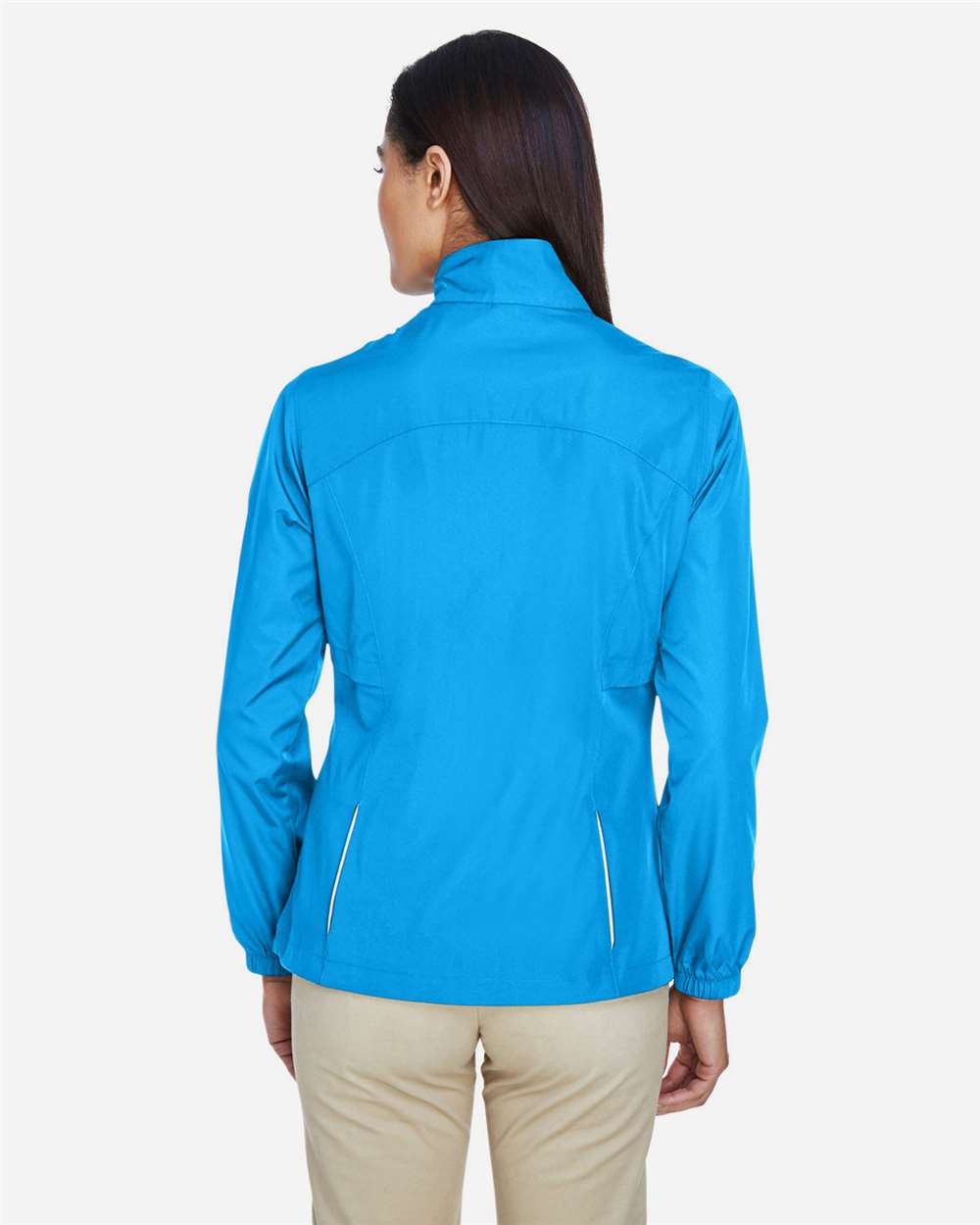 Women's Techno Lite Motivate Unlined Lightweight Jacket - OnModelBack - B209A7762 - Electric Blue
