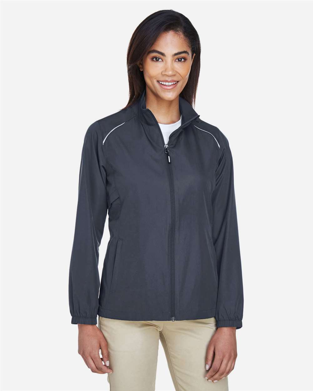 Women's Techno Lite Motivate Unlined Lightweight Jacket - OnModelFront - B209A7582 - Carbon