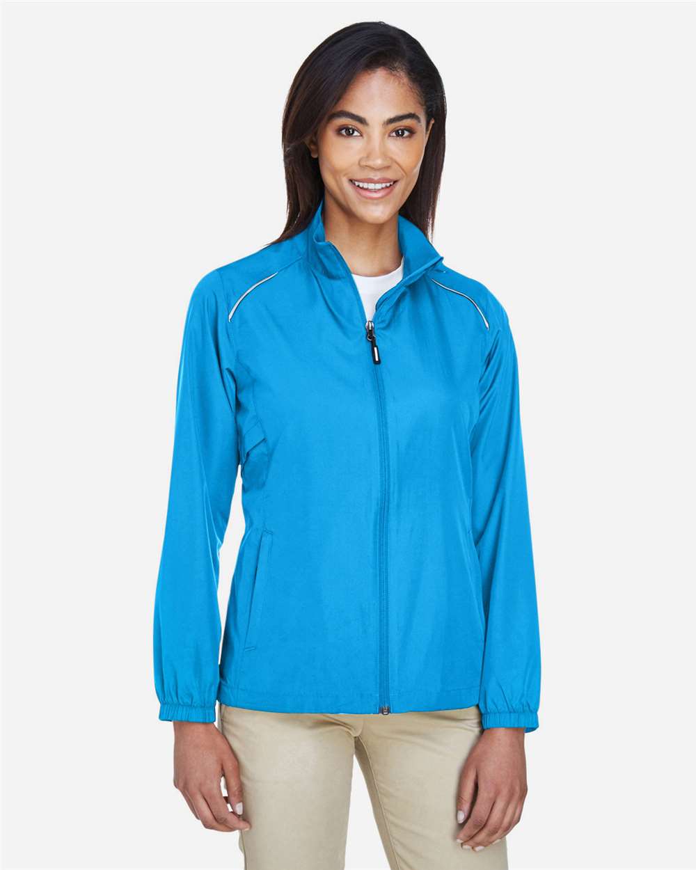 Women's Techno Lite Motivate Unlined Lightweight Jacket - OnModelFront - B209A7762 - Electric Blue