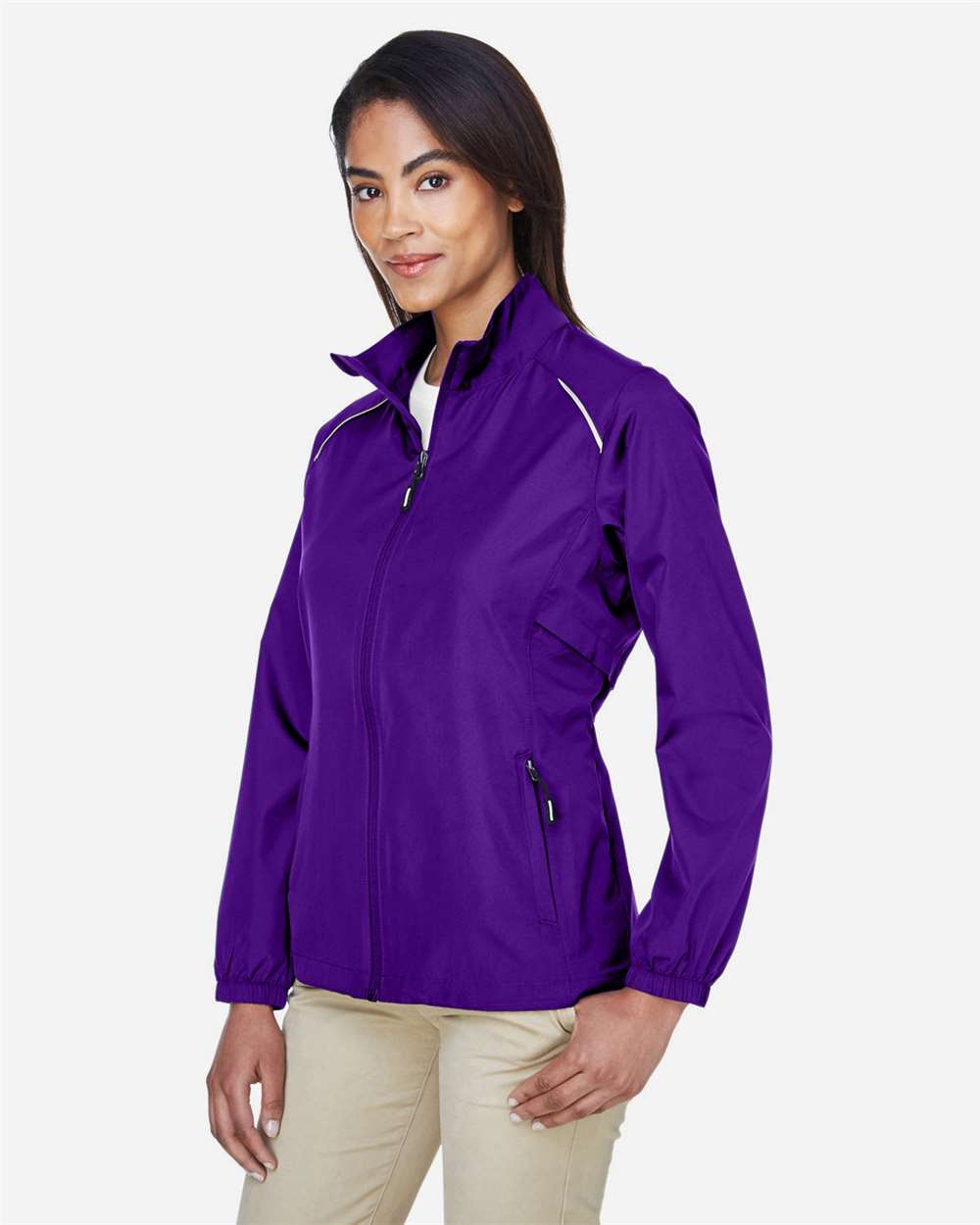 Women's Techno Lite Motivate Unlined Lightweight Jacket - OnModelSide - B209A7672 - Campus Purple