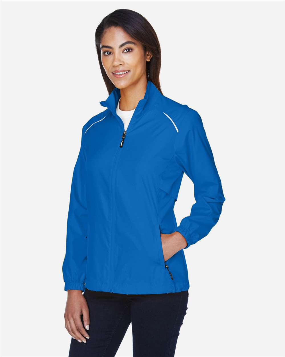 Women's Techno Lite Motivate Unlined Lightweight Jacket - OnModelSide - B209A7752 - True Royal