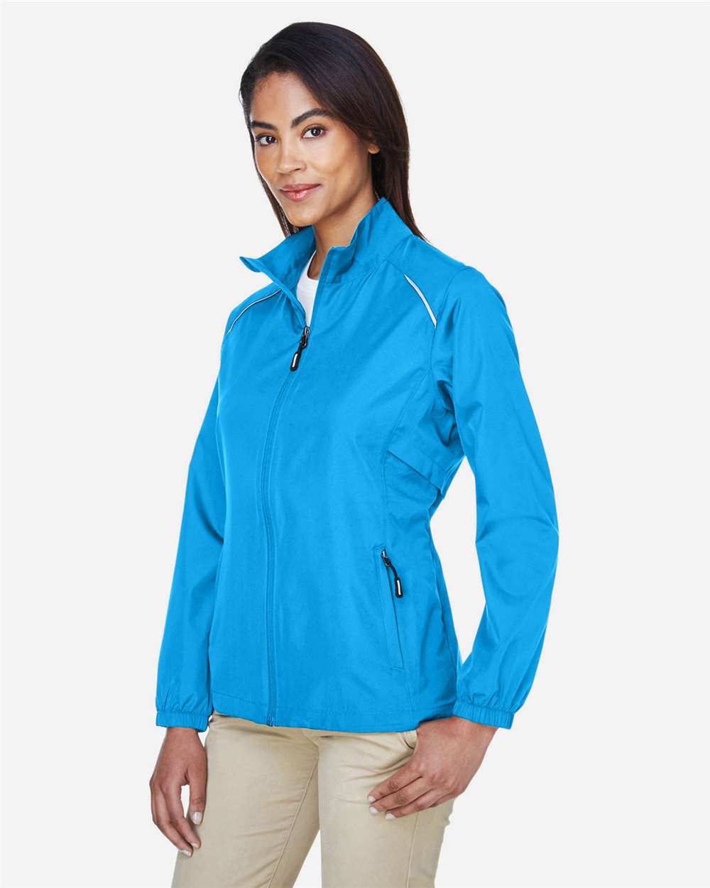 Women's Techno Lite Motivate Unlined Lightweight Jacket - OnModelSide - B209A7762 - Electric Blue
