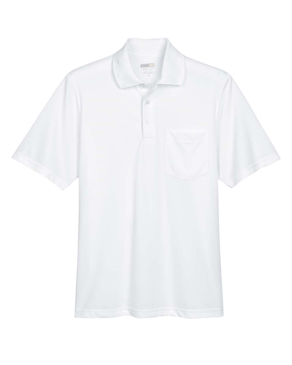 Men's Origin Performance Piqué Polo with Pocket - Front - B222A7003 - White