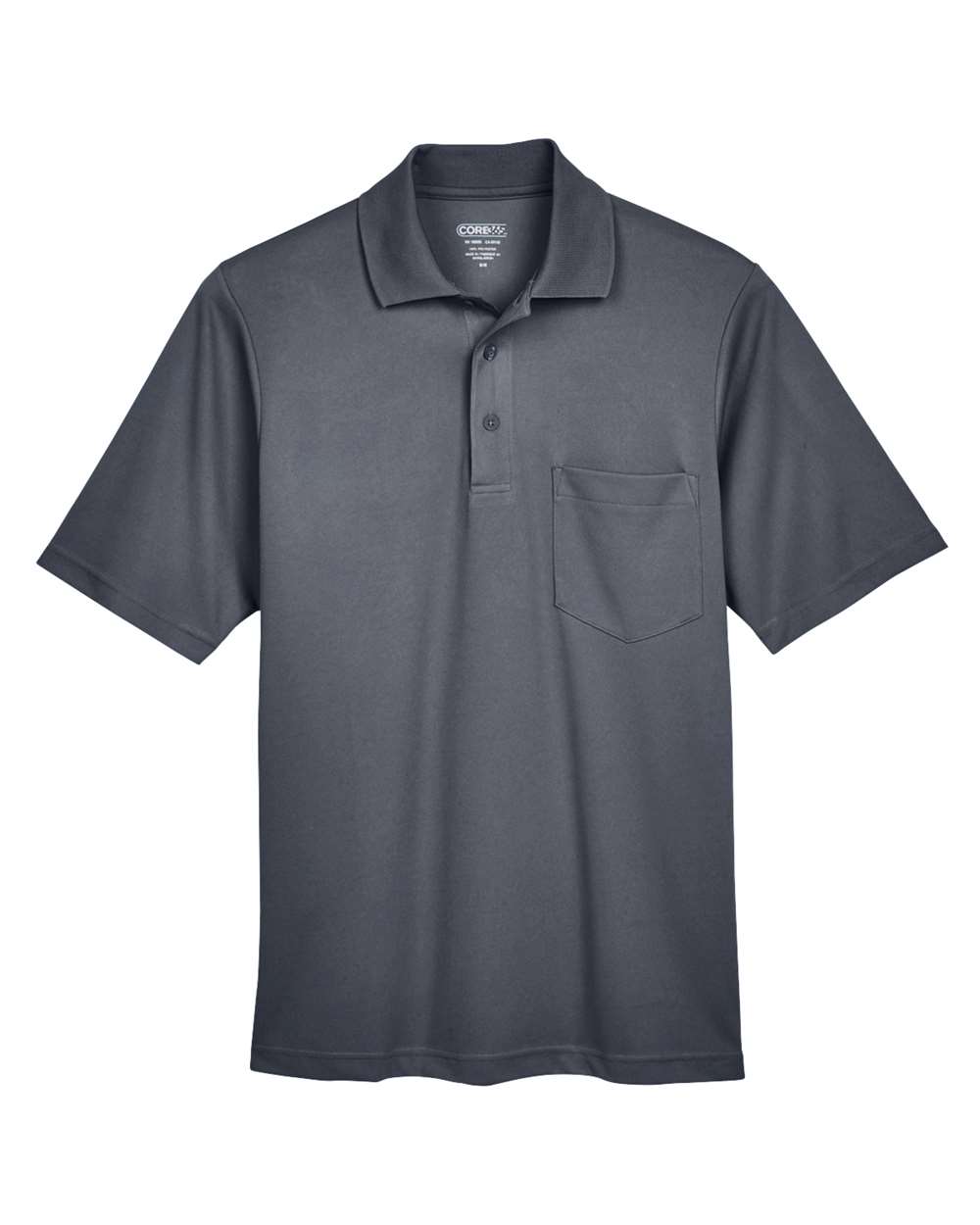 Men's Origin Performance Piqué Polo with Pocket - Front - B222A7583 - Carbon